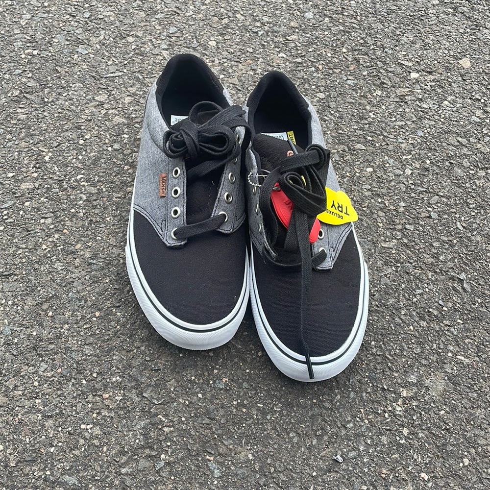 Grey and black mens vans mens 8 womens 10